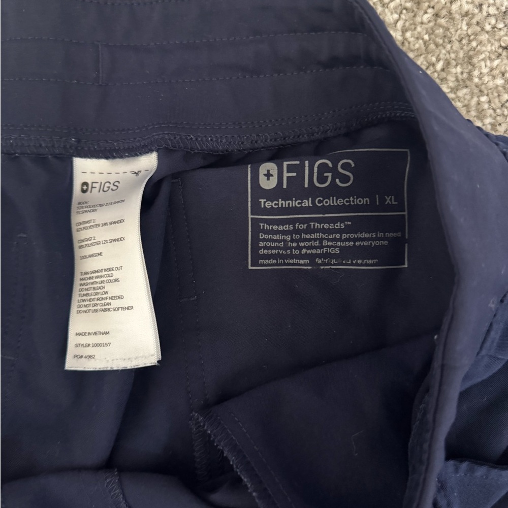 Figs Scrubs Technical Collection Deep Blue Pants